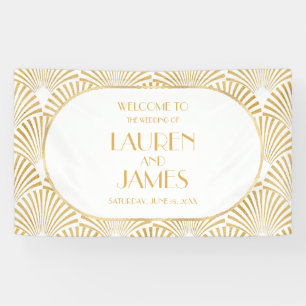 Elegante Goldmedaille Art Deco Banner