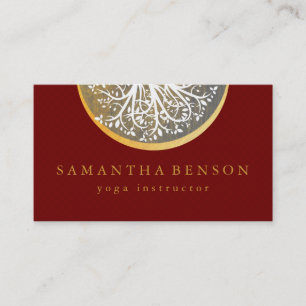 Elegante Goldmedaille Tree Yoga und Meditation Visitenkarte