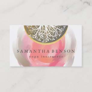 Elegante Goldmedaille Tree Yoga und Meditation Visitenkarte