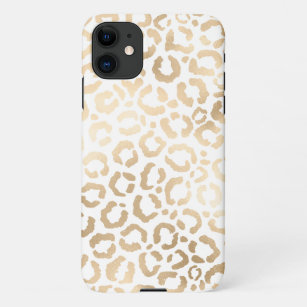 Elegante Goldmedaille Weißer Leopard Cheetah Anima iPhone 11 Hülle