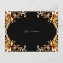 Elegante Goldrahmen-Postkarte