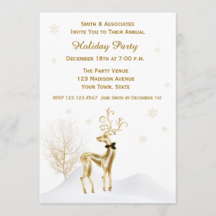 Elegante Goldren-Feiertags-Party Einladung