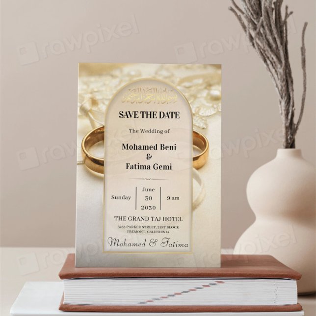Elegante Goldrings Save the Date (Von Creator hochgeladen)