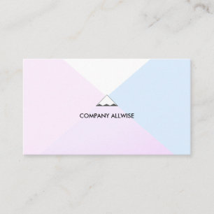 Elegante GoldRose, hellblau u. weiß Visitenkarte