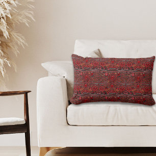 elegante Goldrubinrot-Bordeaux Lendenkissen