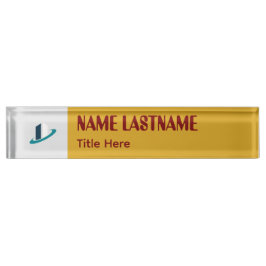 Elegante Goldrute & Marun benutzerdefinierter Name Namensplakette