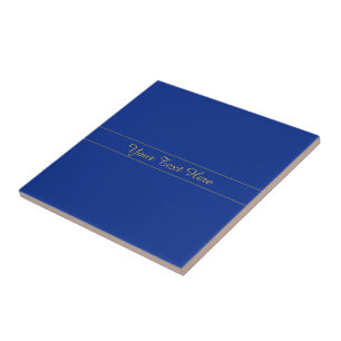 Elegante Goldschrift auf navyblauem Hintergrund Fliese