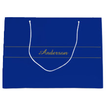 Elegante Goldschrift auf navyblauem Hintergrund