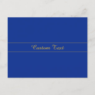 Elegante Goldschrift auf navyblauem Hintergrund Postkarte