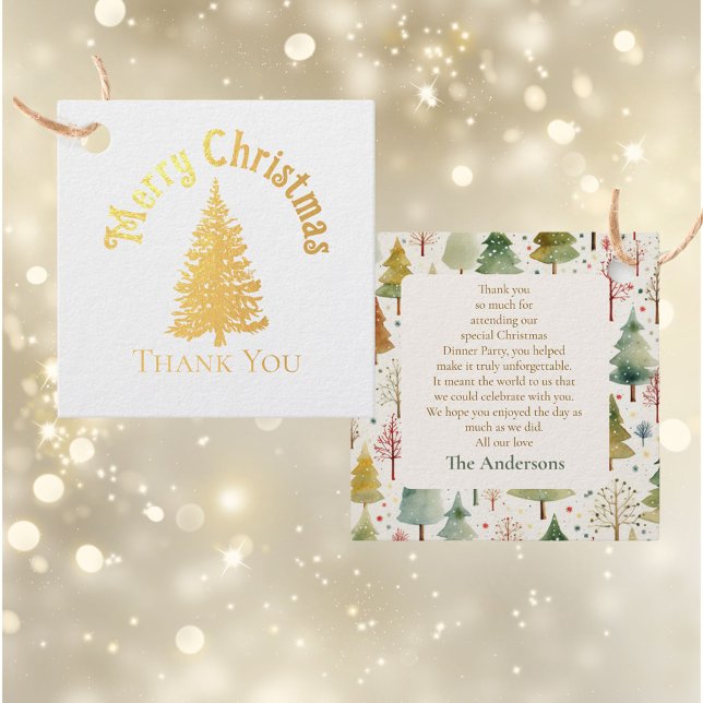 Elegante Goldschwald Pinakothek Treff Weihnachtsfe Geschenkanhänger (Von Creator hochgeladen)