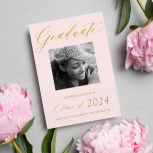 Elegante Goldskripte-AbsolventInnen moderner Typog Ankündigung