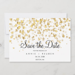 Elegante Goldsterne modern und einfach Save The Date