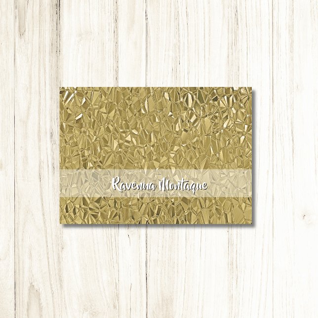 Elegante Goldtextur-chic-Schreibwaren mit individu (Von Creator hochgeladen)