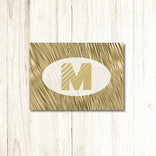 Elegante Goldtextur großes dekoratives Monogramm