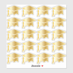 Elegante Goldtone Abschluss-Kappe Aufkleber