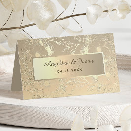 Elegante GoldWedding Platzkarte