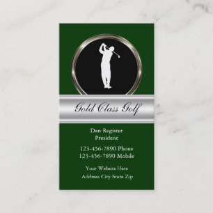 Elegante Golf Geschäftskarten Visitenkarte