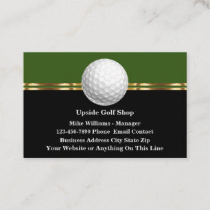 Elegante Golf-Themen Visitenkarten im gehobenen St Visitenkarte