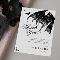Elegante Gothic Baby Shower Dankeschön Card