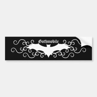 Elegante Gothic Fledermaus und Wirbel mobil Autoaufkleber