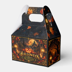 Elegante Gothic Halloween-Kürbisfavorbox Geschenkschachtel