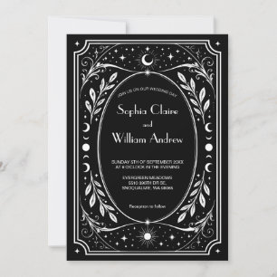 Elegante gothische Tarot-Hochzeitseinladung Einladung