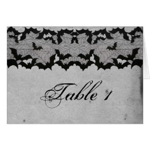 Elegante gotische Fledermaus-Spitzen-Hochzeitstisc