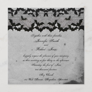 Elegante gotische Fledermausspitze edle Hochzeitse Einladung