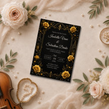Elegante gotische Goldrosenhochzeit