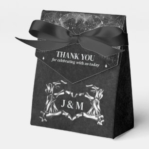 Elegante gotische Halloween-Gastgeschenk Hochzeit Geschenkschachtel