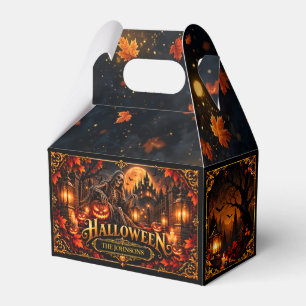 Elegante gotische Halloween-Skelett-Geschenkbox Geschenkschachtel