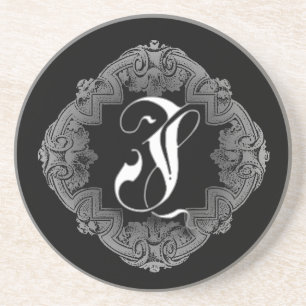 Elegante Gotische Initiale J Untersetzer