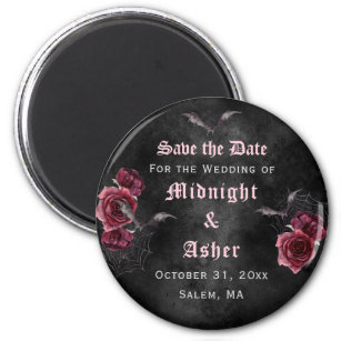 Elegante gotische Rose Speichern des Datumsmagnete Magnet