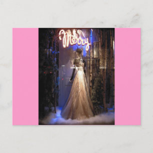 Elegante Gown NYC Holiday Window Display Feiertagspostkarte