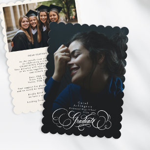 Elegante Graduierten-Beschriftung   Graduierung mi Einladung