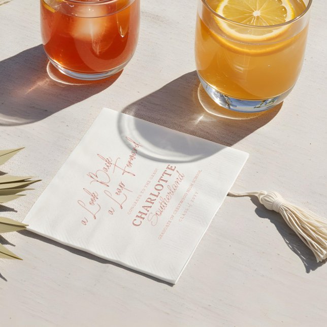 Elegante Graduierungspartei: Blick zurück und vorw Servietten Mit Folie (Look Back Leap Forward Elegant Graduation Party Foil Napkins)