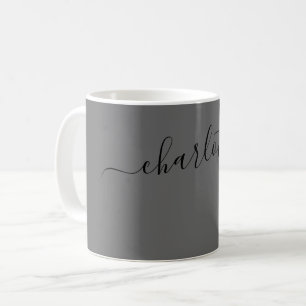 Elegante Granitfarbe Moderne Name Personalisiert Kaffeetasse