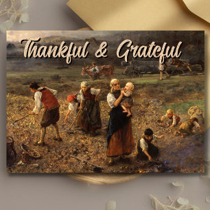 Elegante Grateful and Thankful Potato Harvest Knau Feiertagskarte
