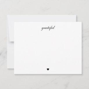 Elegante Grateful Heart Script Old Money Dankeskarte