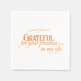 Elegante Grateful Herbst Erntedank Typografie Serviette