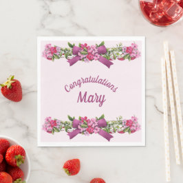 Elegante Gratulationen Papier Serviette