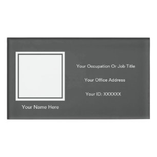 Elegante, grau-weiße Foto Textfarben 2023 Namenschild