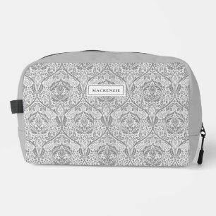 Elegante graue Floraltasche Waschbeutel