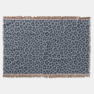 Elegante graue Gepard-Druck-Wurfdecke Decke