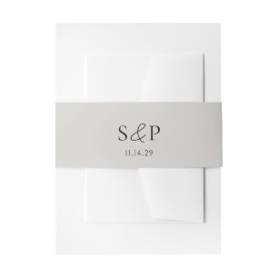 Elegante graue klassische Hochzeit Einladungsbanderole