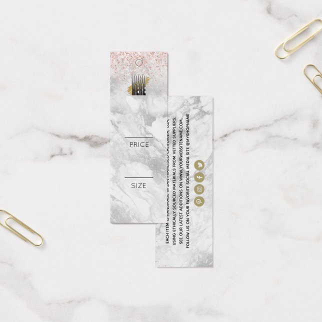 Elegante graue Marmor - Ihre Logo-Bekleidungsmarke (Büro)