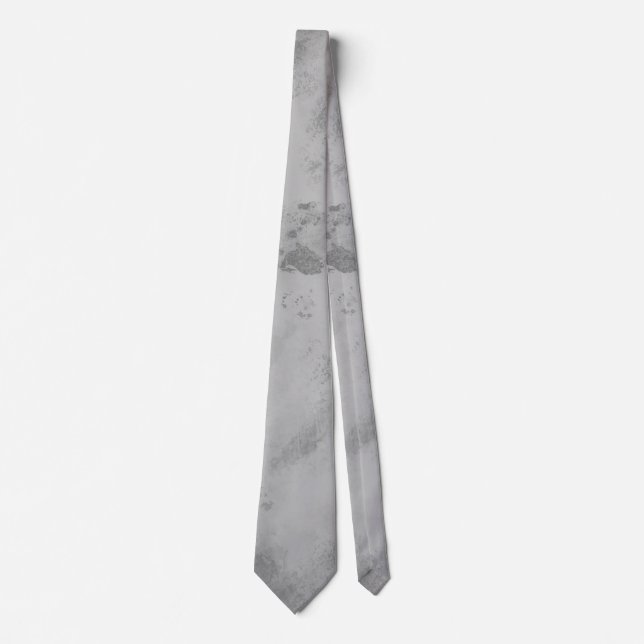 Elegante graue Marmor-Muster-Krawatte  Krawatte (Vorderseite)