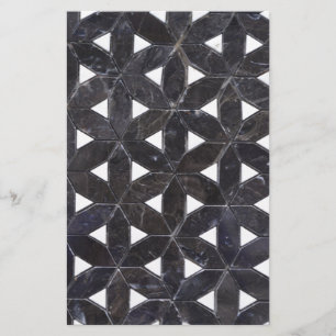 Elegante graue Mosaik Blume des Lebens Fliesenmust