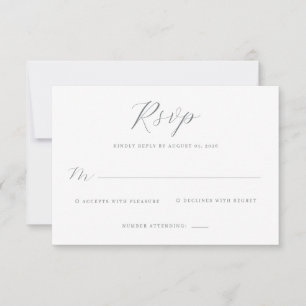 Elegante graue RSVP-Karte RSVP Karte