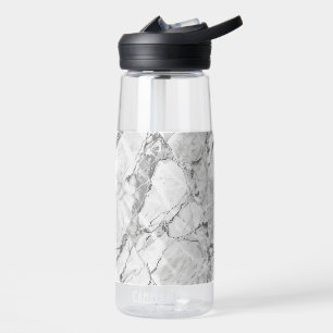 Elegante graue "Slate Whisper Stream" Marmortextur Trinkflasche